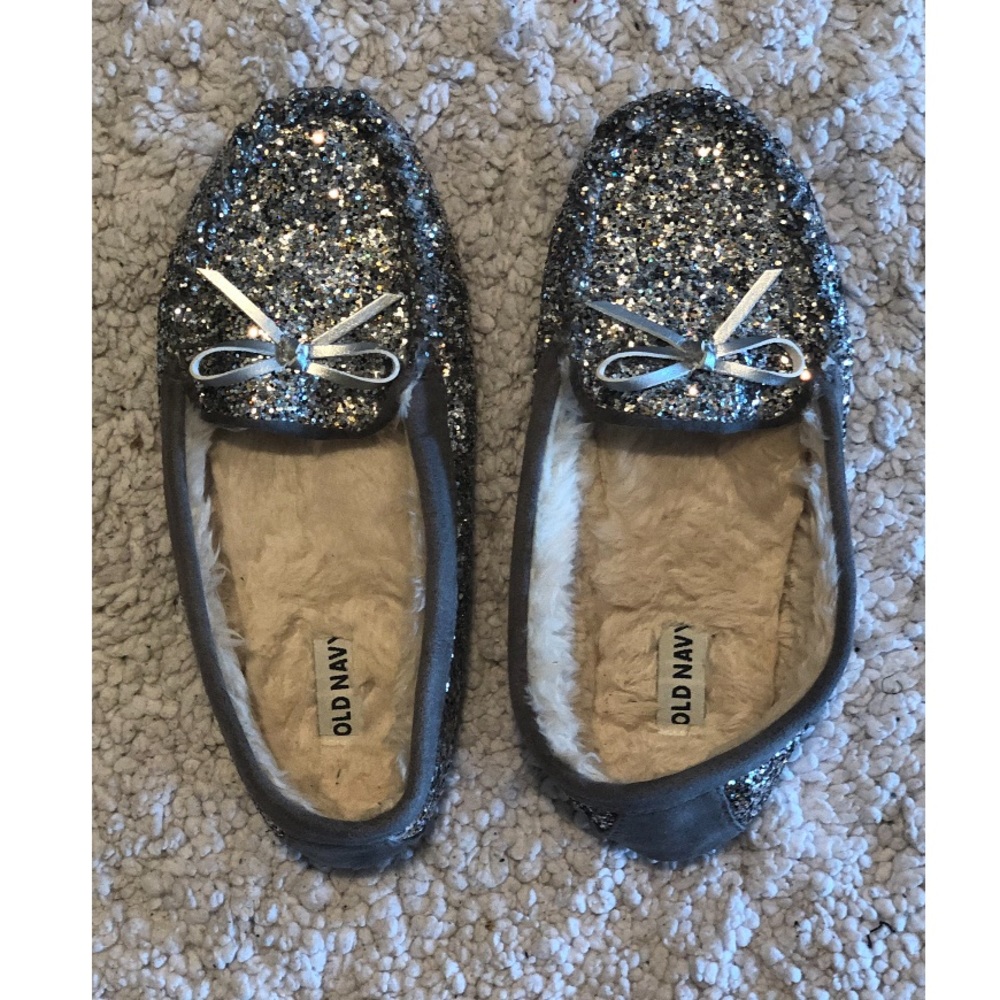 Glitter moccasins